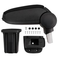 vidaXL automašīnas roku balsts, melns, 12x32x(34-50) cm, ABS