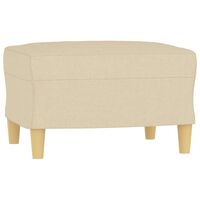 vidaXL Footstool Cream 60x50x41 cm Fabric