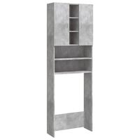 vidaXL Armario de lavadora gris hormigón 64x25,5x190 cm