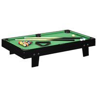 vidaXL Mini mesa de bilhar 92x52x19 cm preto e verde