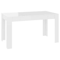 vidaXL Esstisch Hochglanz-Weiß 140x74,5x76 cm Holzwerkstoff
