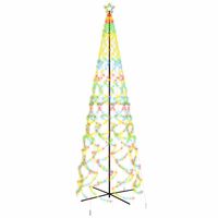 vidaXL LED-Weihnachtsbaum Kegelform Mehrfarbig 1400 LEDs 160x500 cm