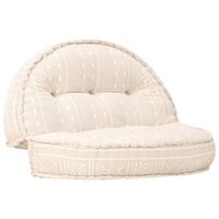 vidaXL Pouf 100x20 cm Beige Stoff