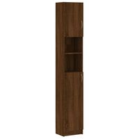 vidaXL vannasistabas skapis, ozola, 32x25,5x190 cm, inženierijas koks