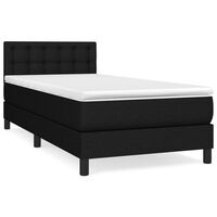 vidaXL Giroletto a Molle con Materasso Nero 80x200 cm inTessuto