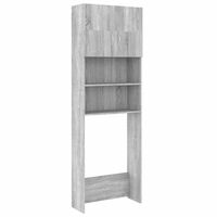 vidaXL Armario de lavadora gris Sonoma 64x25,5x190 cm