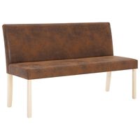 vidaXL barna műbőr pad 139,5 cm