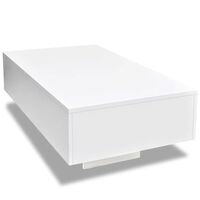 vidaXL Couchtisch Hochglanz-Weiß